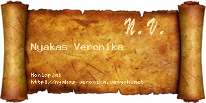 Nyakas Veronika névjegykártya